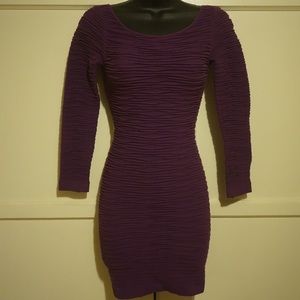 BCBGeneration Purple Statement bodycon dress